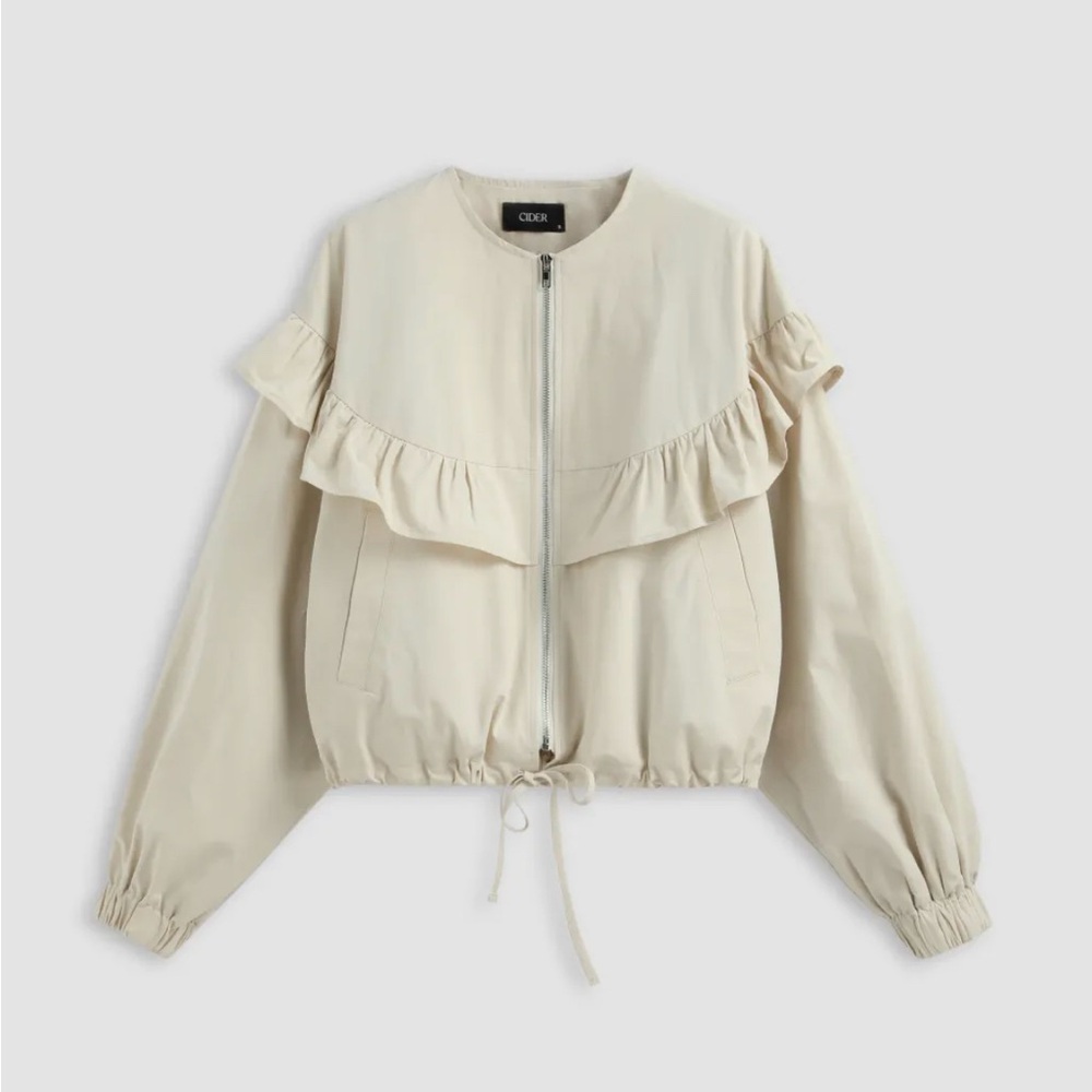 Cream Ruffle Jacket